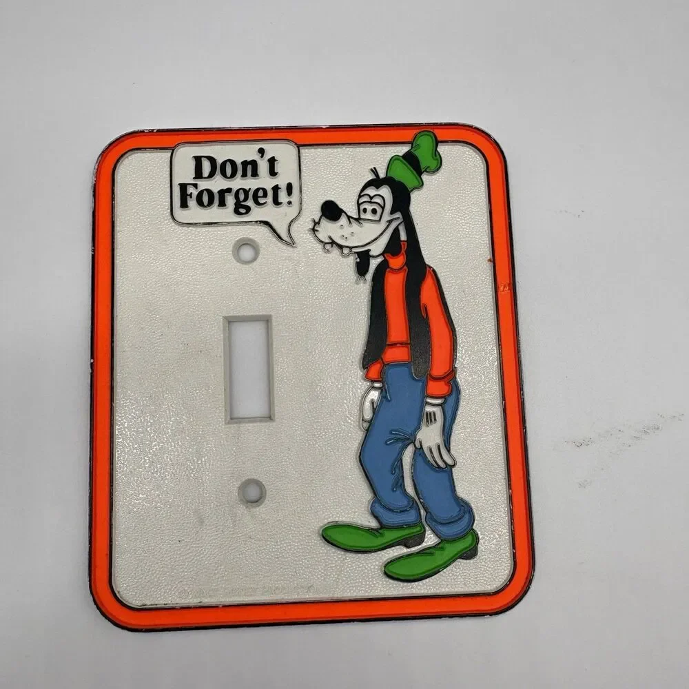 Walt Disney Productions Goofy “Don’t Forget!” 1-Gang Toggle Wall Plate Cover